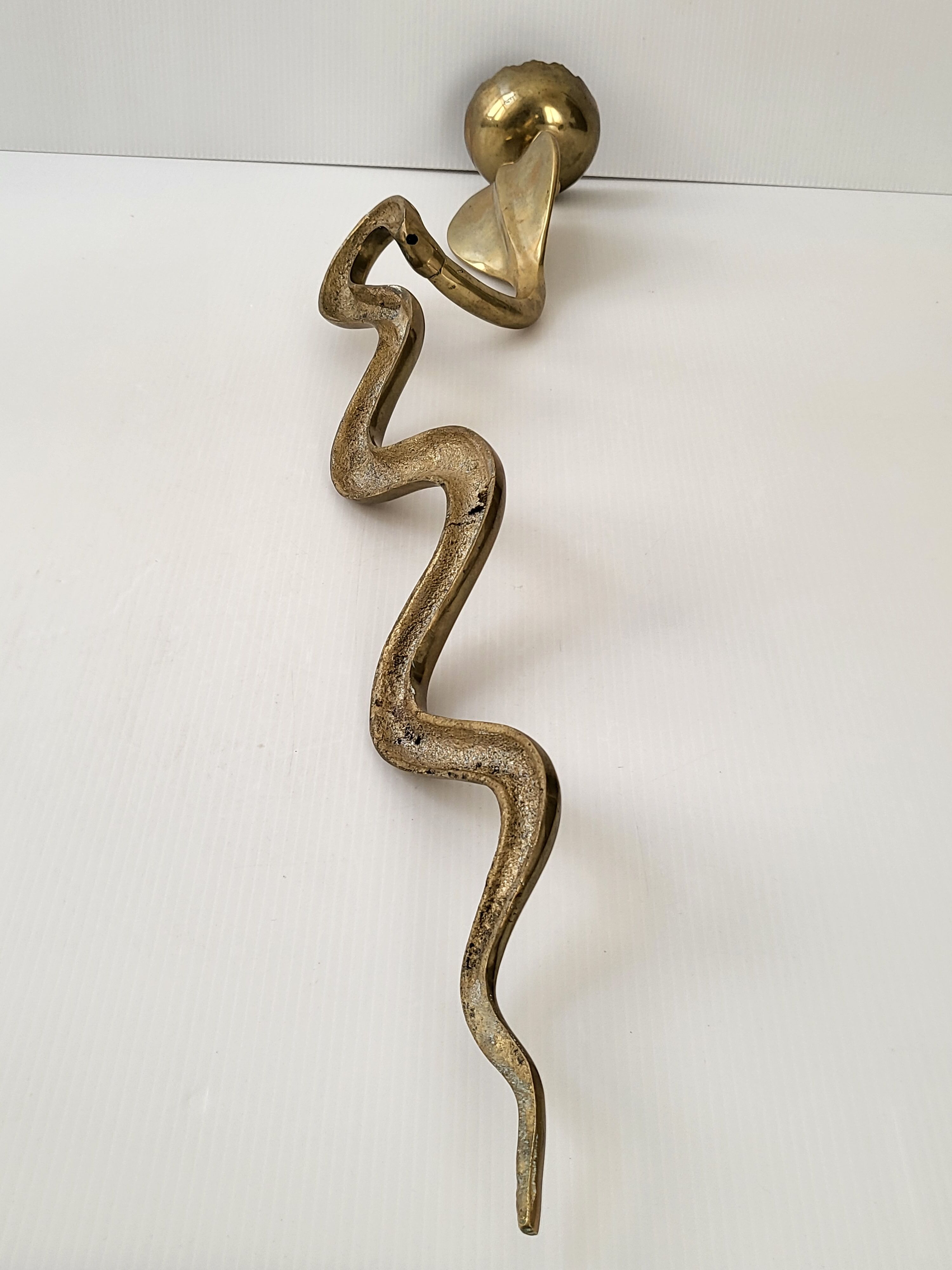Wall candle holder cobra 76cm vintage 1970