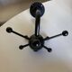 Pair of black space age sputnik coat racks