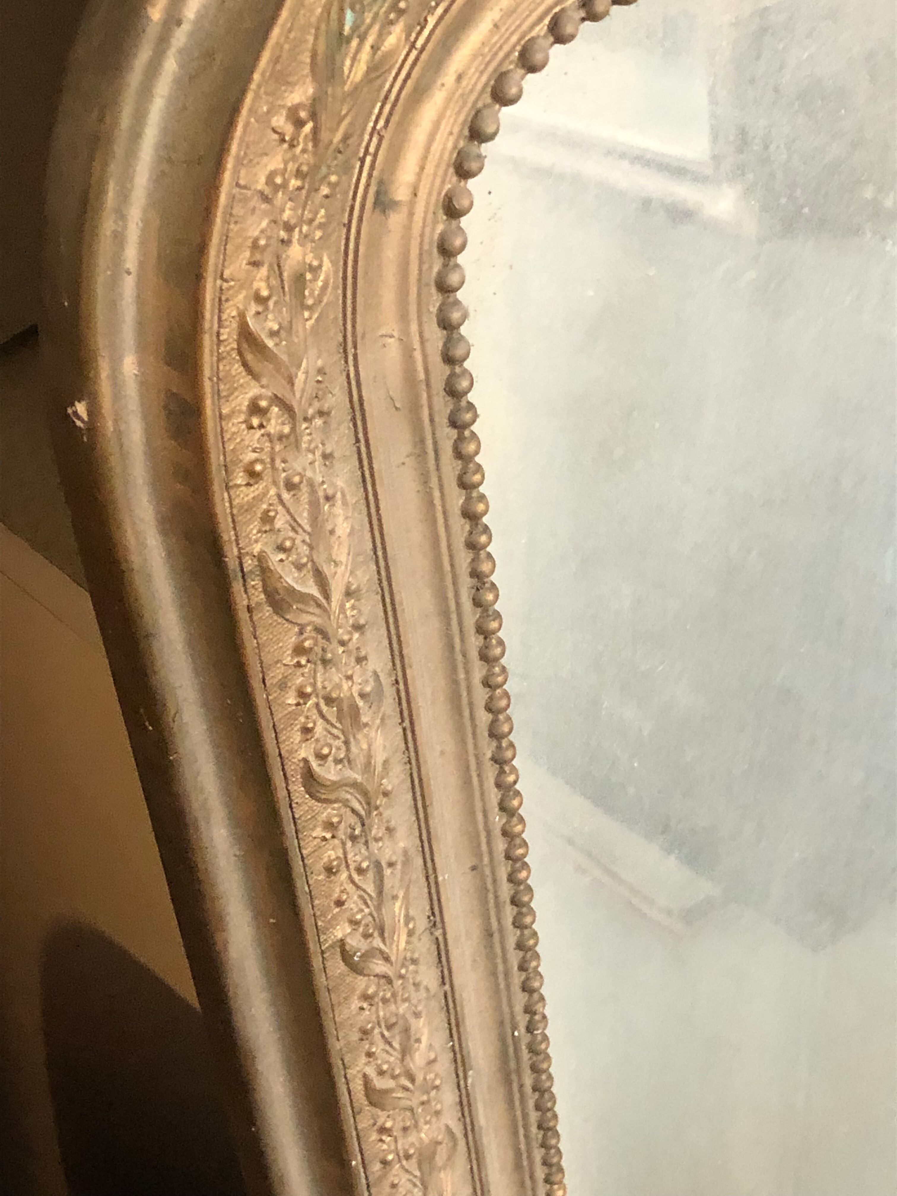 Antique mirror with molding