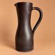 Brown stoneware jug, vintage wabi-sabi style
