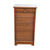 Meuble classeur à rideaux simple foncé