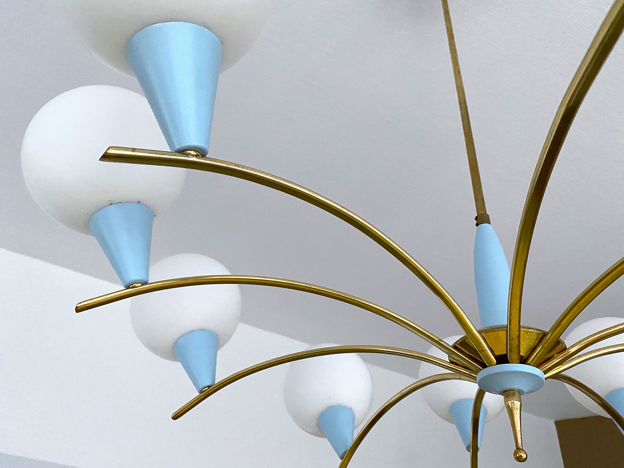 Vintage chandelier italy, 50s