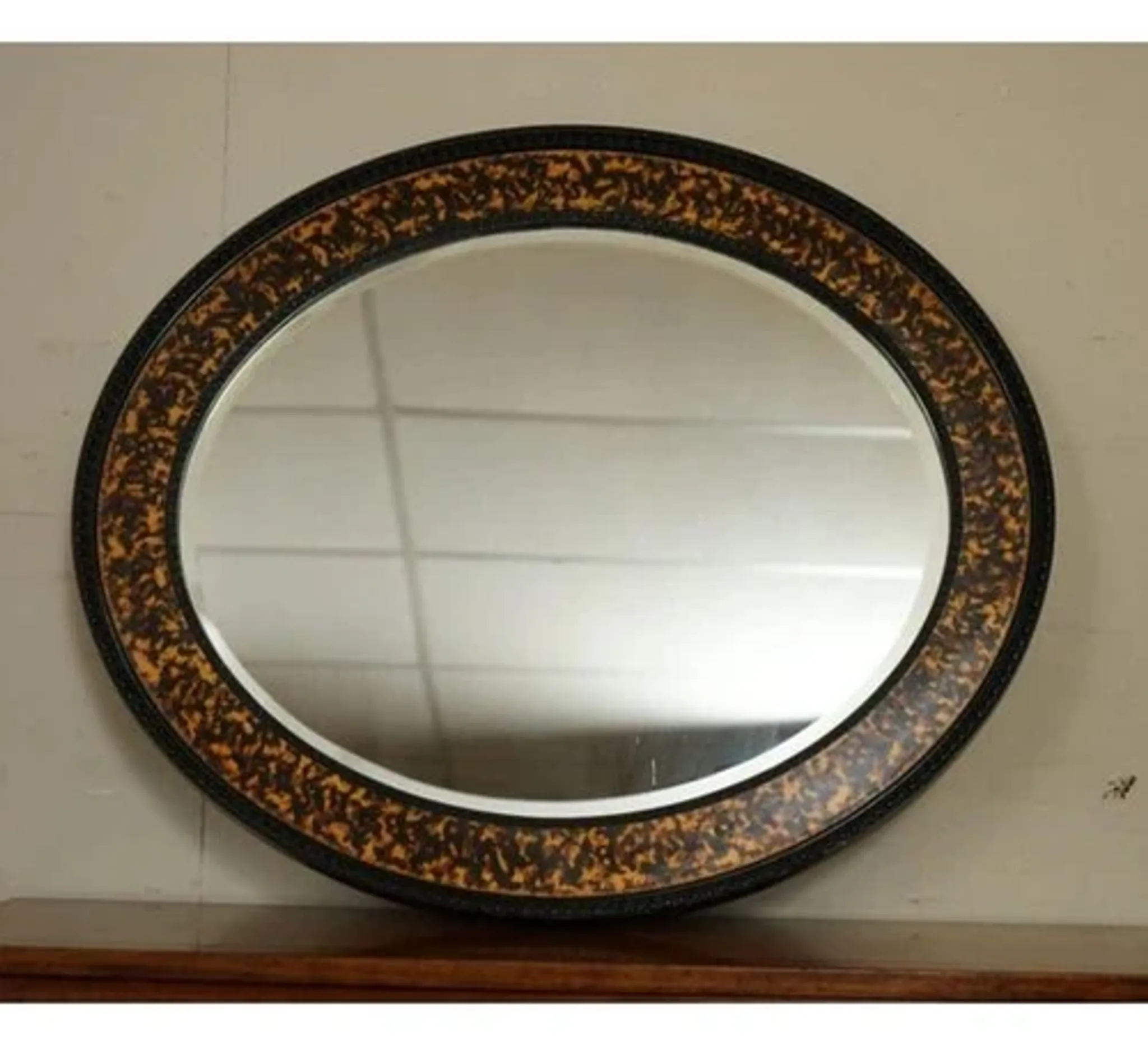 Vintage Oval Wall Mirror in the style of William Yeoward
