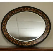Vintage Oval Wall Mirror in the style of William Yeoward