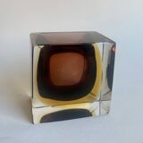 Sommerso Murano Glass Ashtray by Flavio Poli