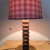 Charles Dudouyt style turned wood table lamp