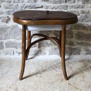 Bidet en bois courbé et métal émaillé