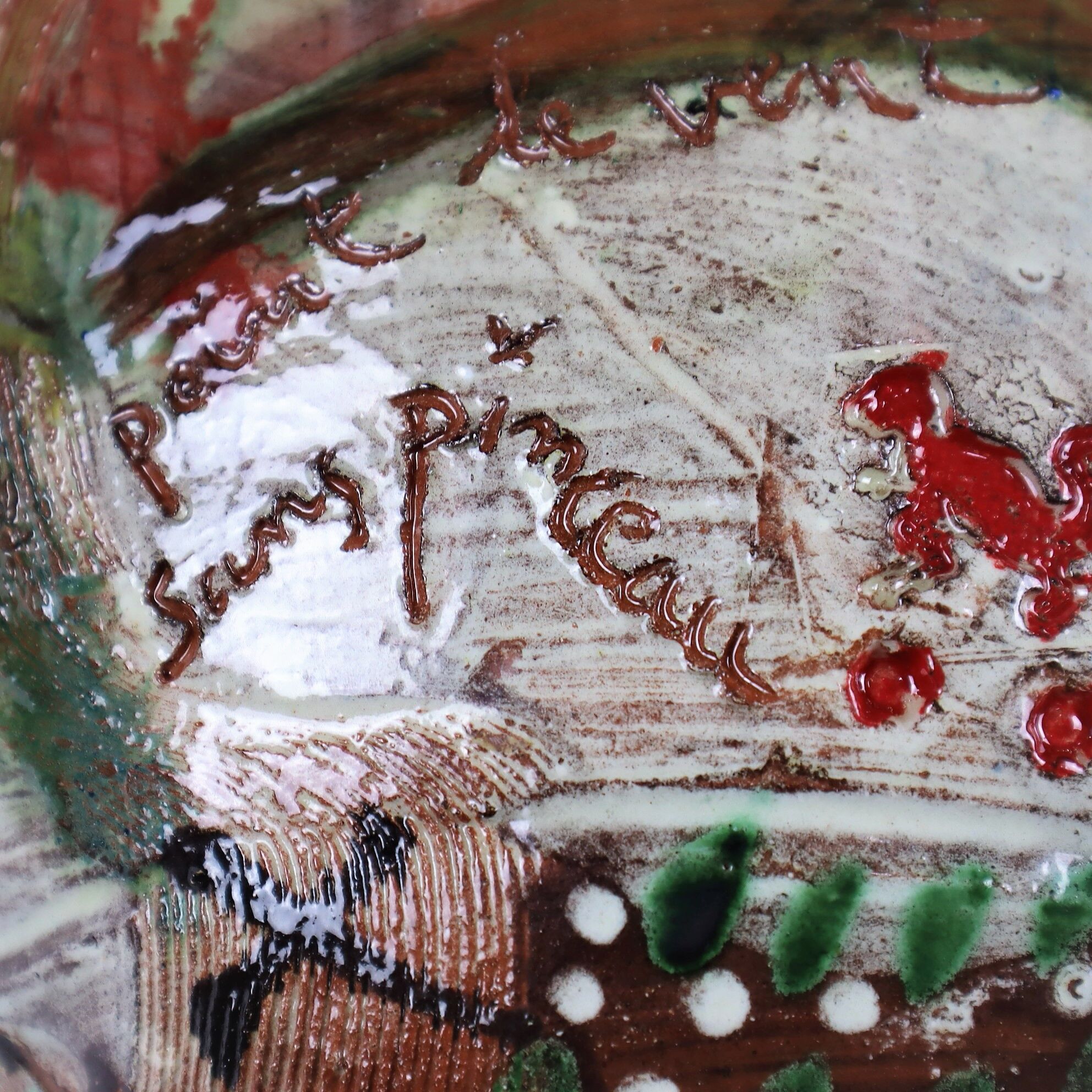 Ceramic vase of Basile "graffiti Jazz" 1990 unique piece