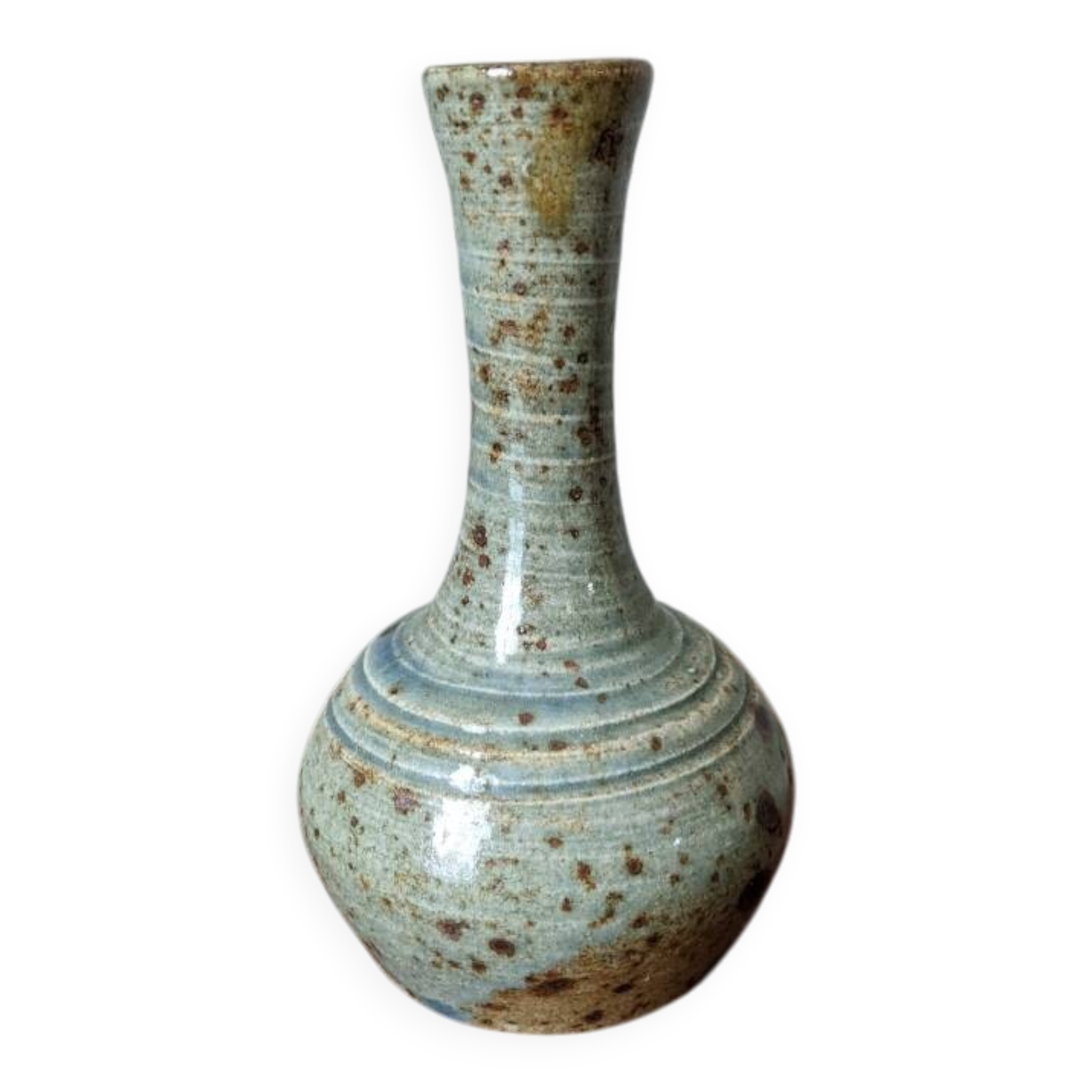 Slow Pyrite Stoneware Soliflore Vase Scandinavian Country Decor