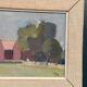 Huile su panneau suédoise – « Quartier silencieux » par Tage Nilsson