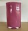 Vintage pink glass paste vase