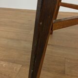 Wooden clover side table, compass feet, 50s