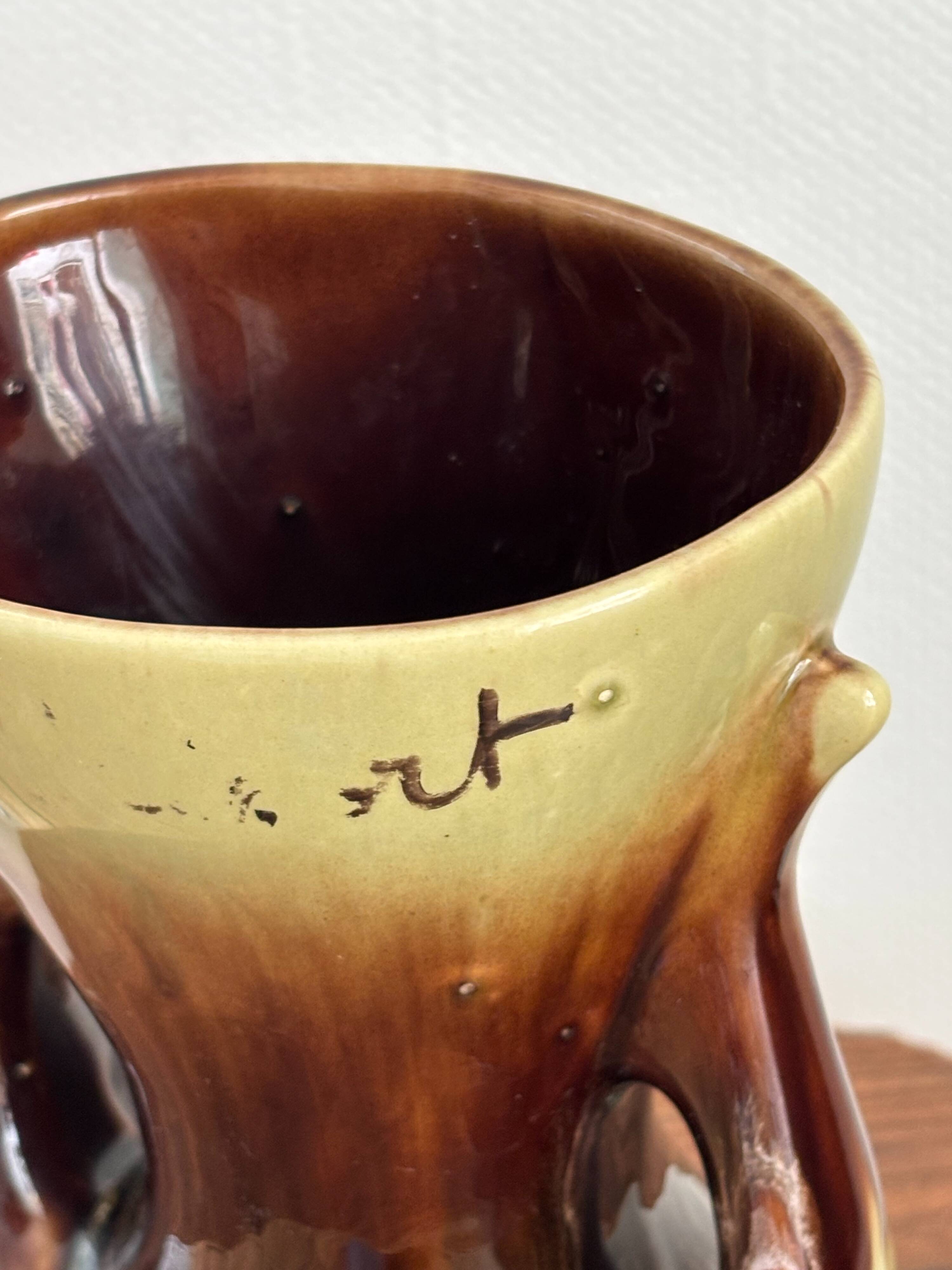 Vallauris vase in glazed ceramic