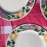 Old plates with fruit decoration