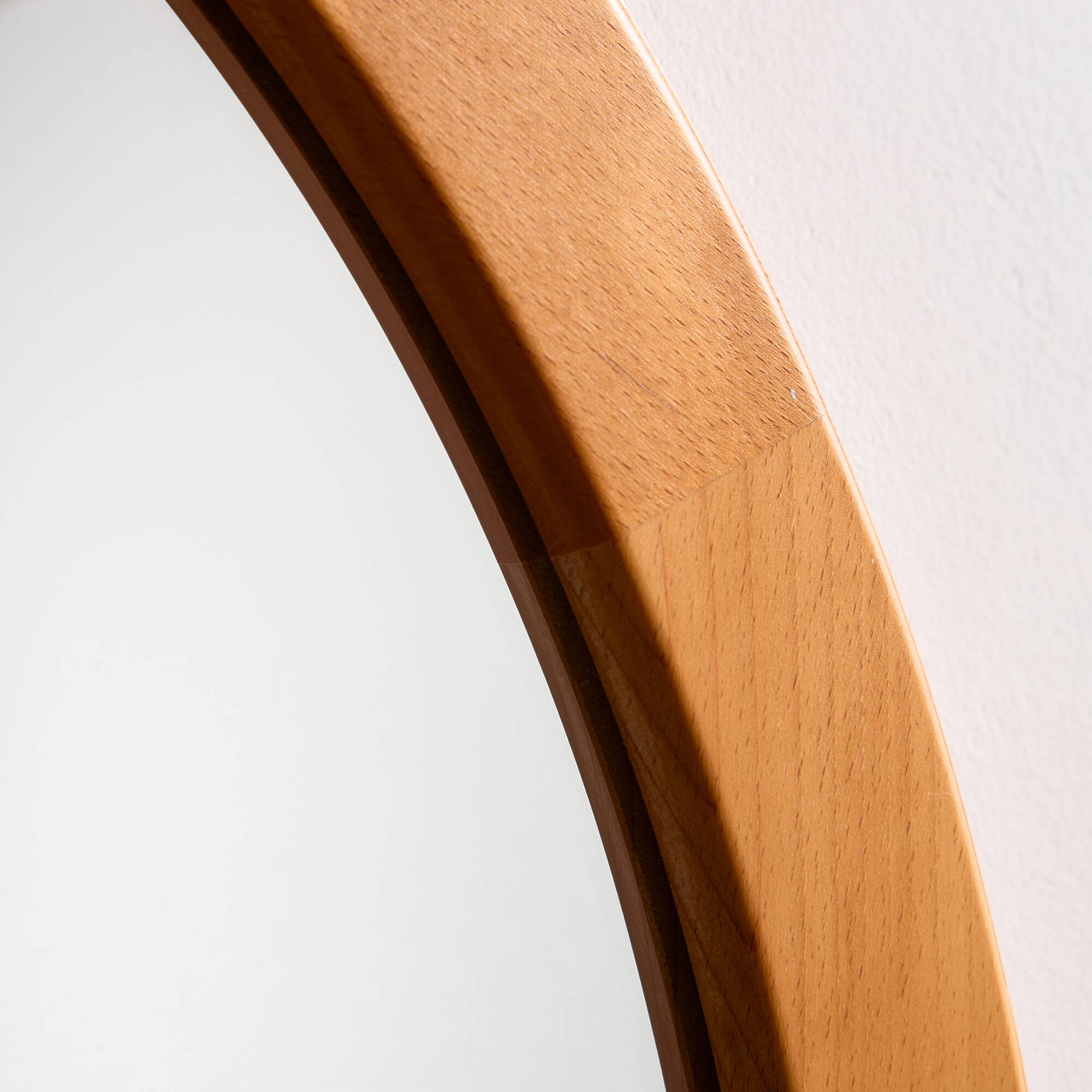 Beech framed mirror by Aksel Kjersgaard