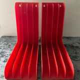 Pair of vinyl storage racks Boa Inter Holland from the 1970s.