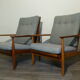 Paire de fauteuils scandinaves en teck 1960