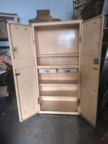 Vintage 1950s metal kitchen cabinet