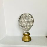 19th century crystal and bronze staircase ball