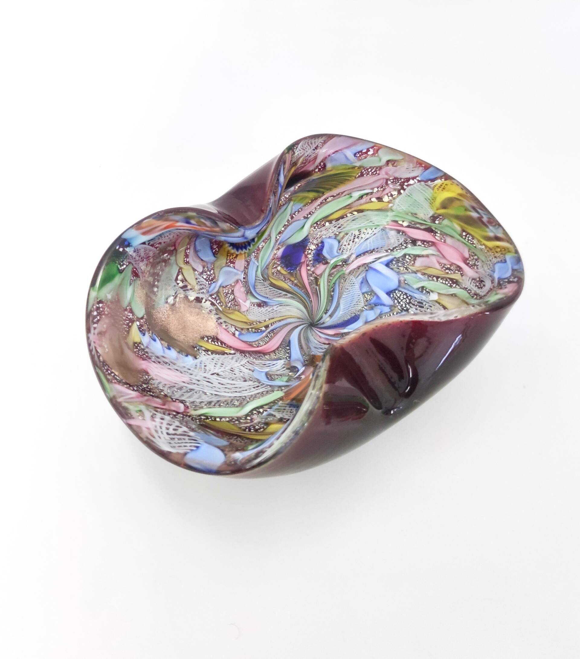 Vintage Murano Glass "Tutti Frutti" Ashtray / Vide-Poche by Giulio Radi for Avem