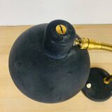 Vintage 50s brass and black lamp