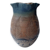 Terracotta vase signed Larozas