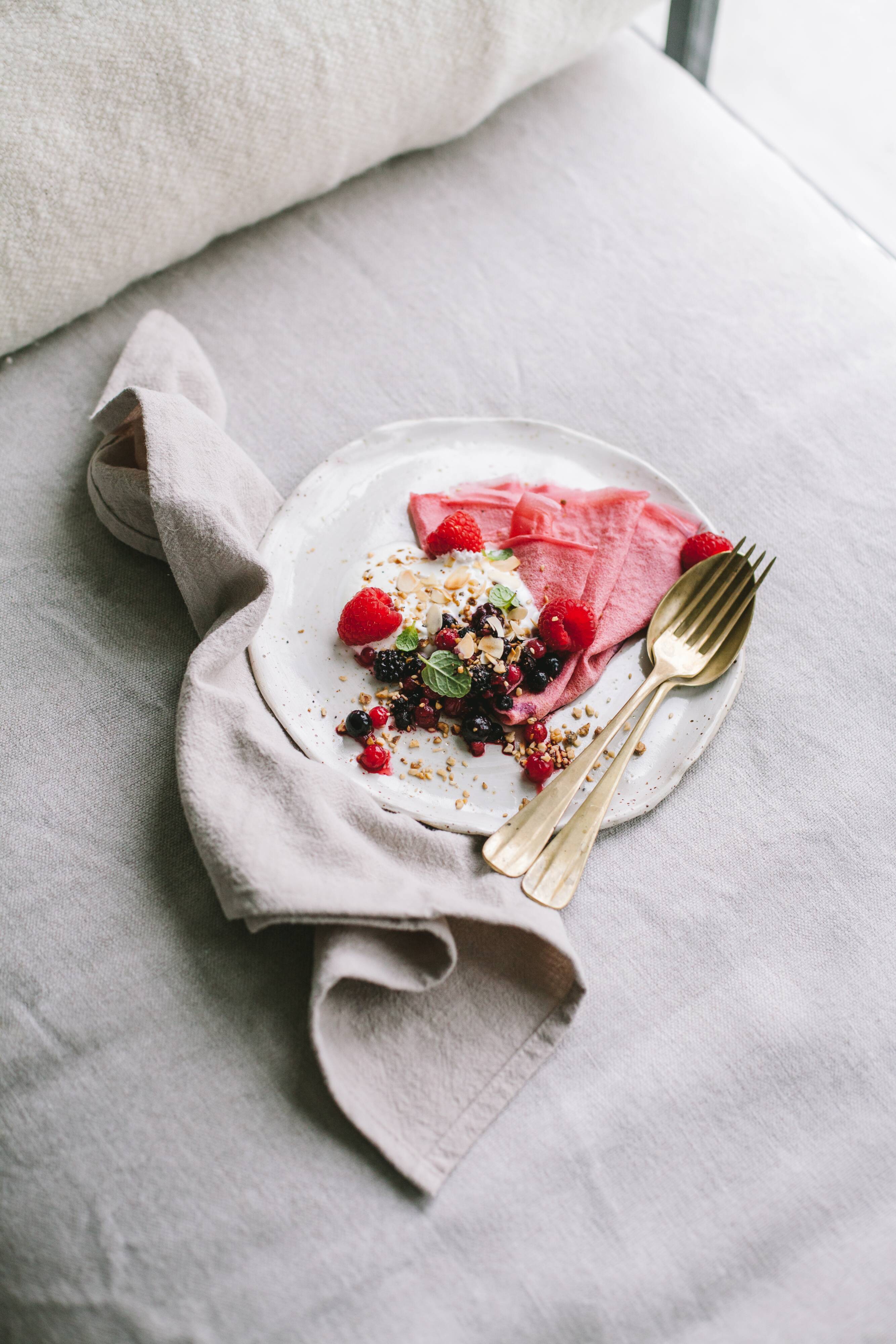 Serviette de table en lin lavé naturel