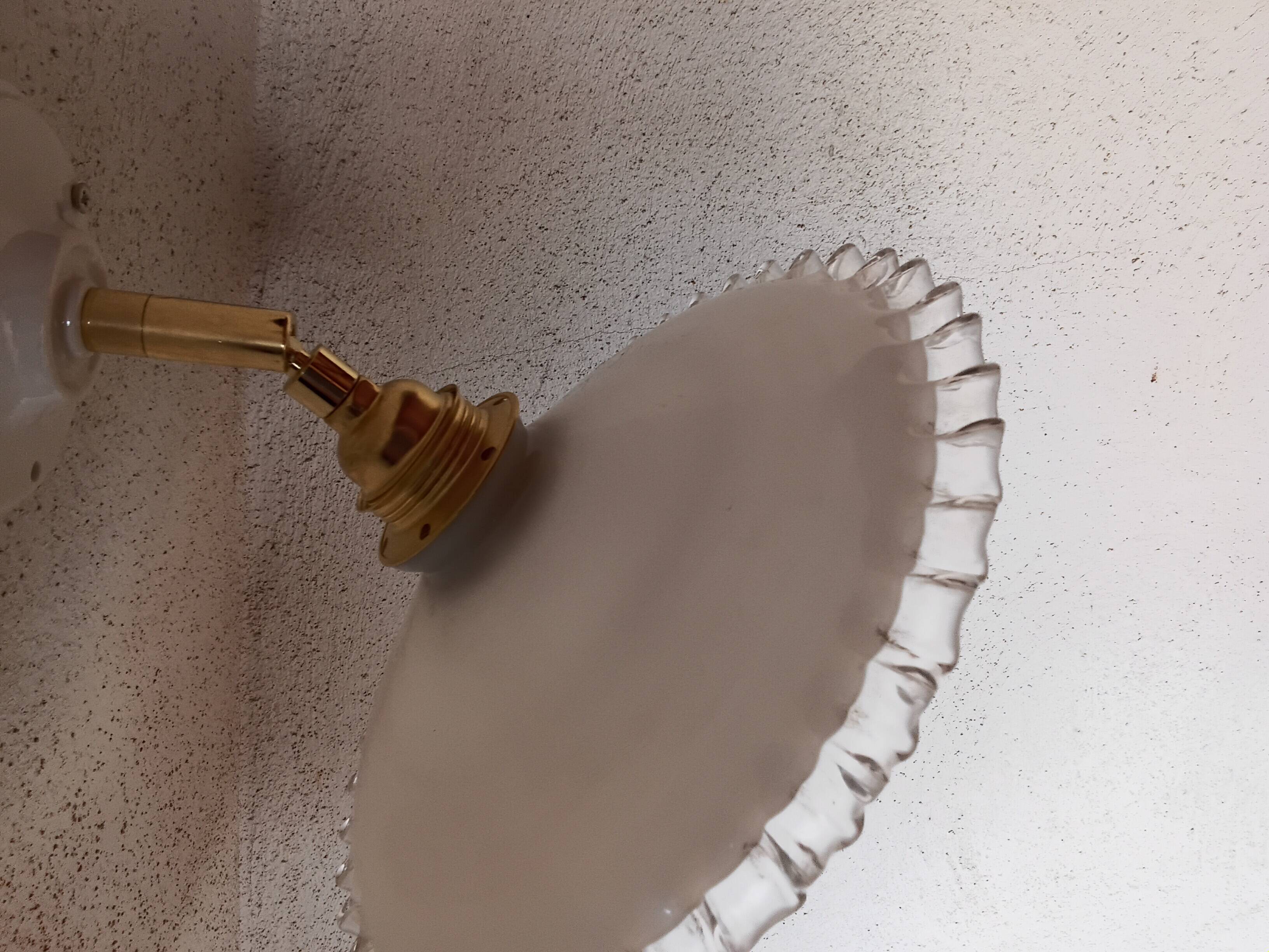 Vintage opaline lace wall light