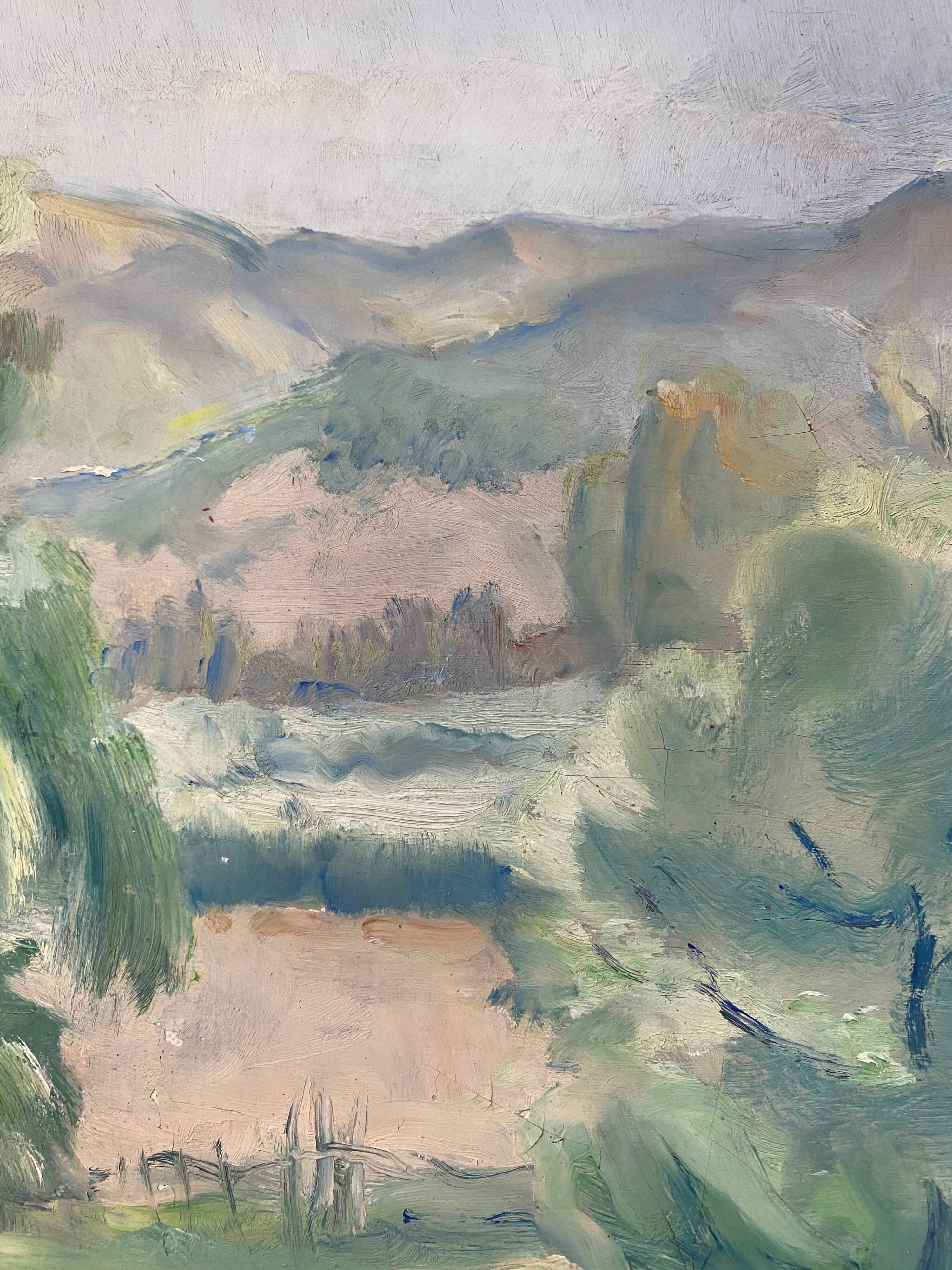 Painting "Landscape of Algeria" Jean-Désiré Bascoulès (1886/1976) HST Orientalist