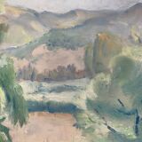 Painting "Landscape of Algeria" Jean-Désiré Bascoulès (1886/1976) HST Orientalist