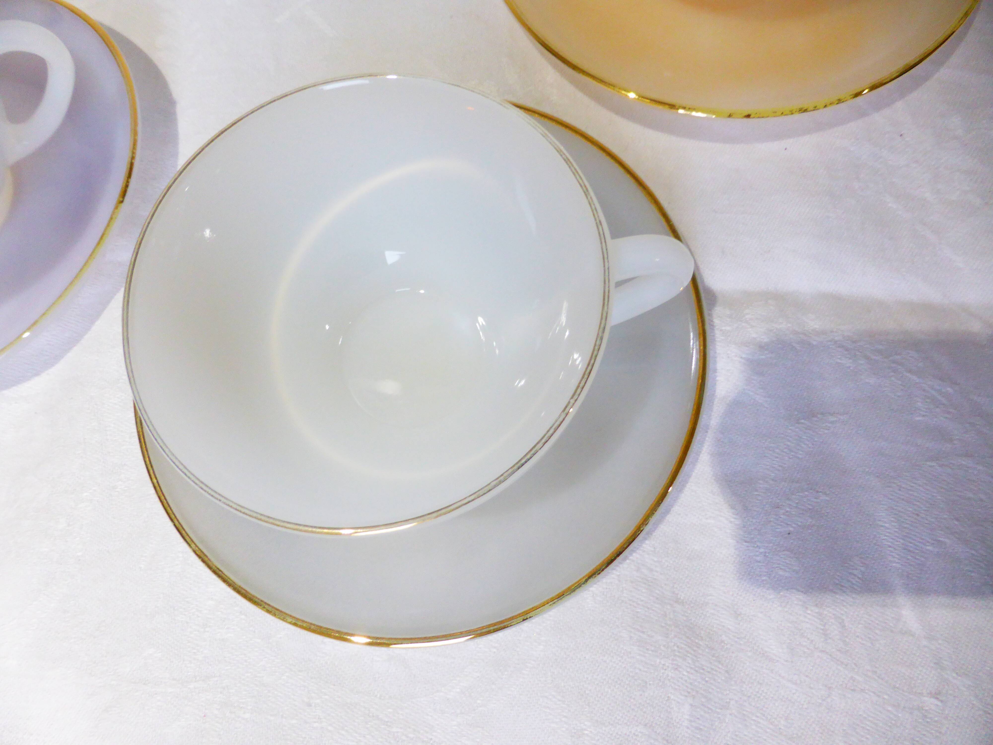 3 vintage Harlequin tea or chocolate cups and saucers 211291