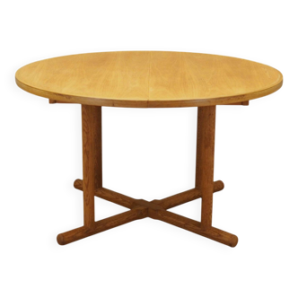 Ash round table, Danish design, 1960s, production: Denmark