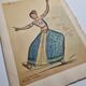 Sketch of Mrinalini Sarabhai, original drawing by Jean Target, 1950s, 38 cm x 28.5 cm