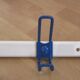White and blue lacquered steel wall coat holder