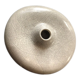 Vase en grès Asia blanc cassé