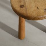 Swedish Modern Wooden "Skoga" Pine Tripod Stool by Axel Einar Hjorth, 1930s