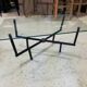 Coffee table with vintage iron base