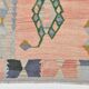 5x8 Vintage Samon Pink & Light Grey Vintage Oushak Area Rug, 161x255 cm