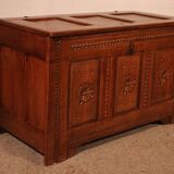 Coffre Renaissance En Chêne -17° Siècle