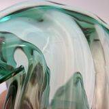 Vide-poche vase verre soufflé coquillage murano seguso bullicante