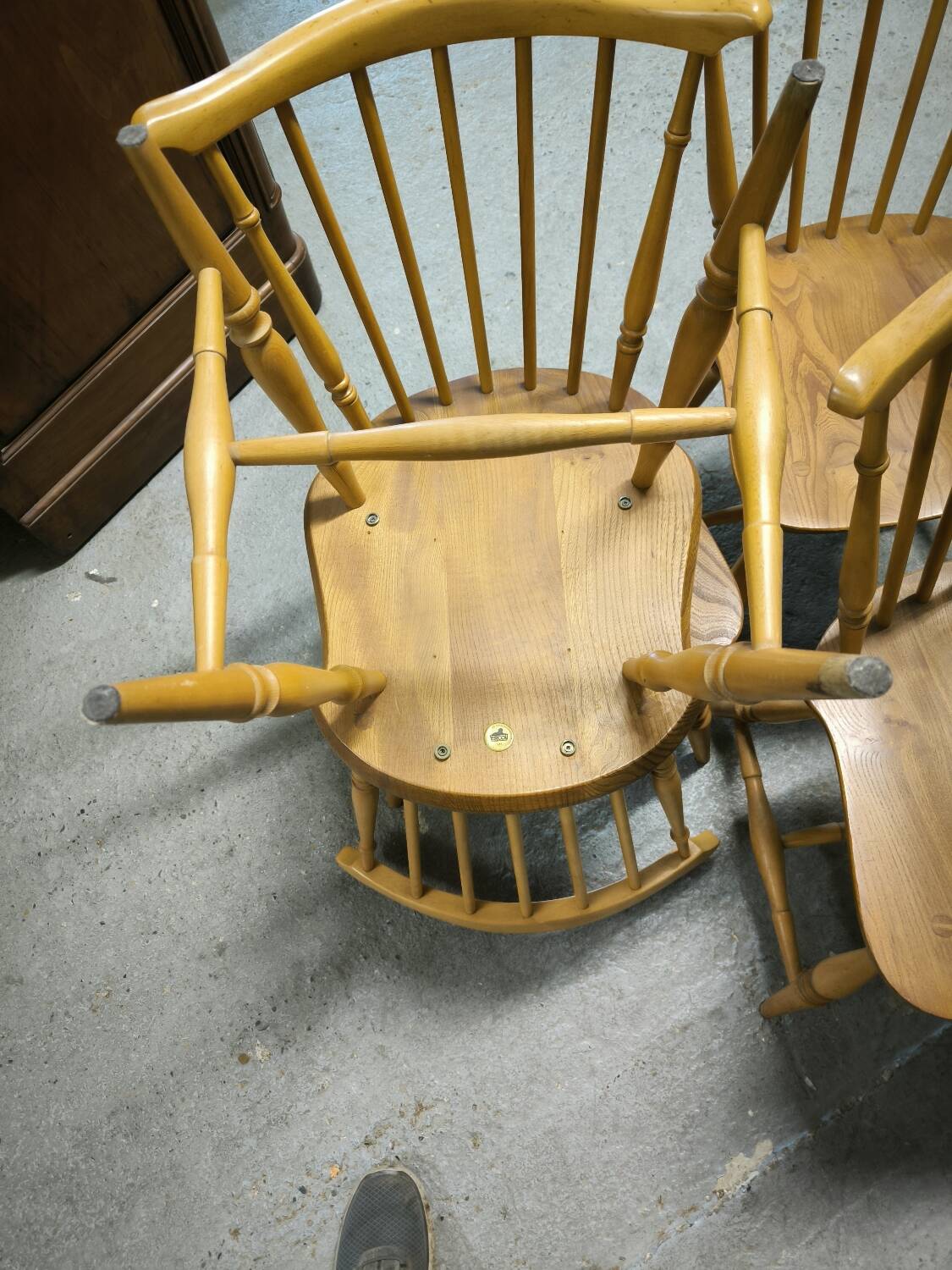 Set of 4 ERCOL chairs, Elm and Beech, 1960