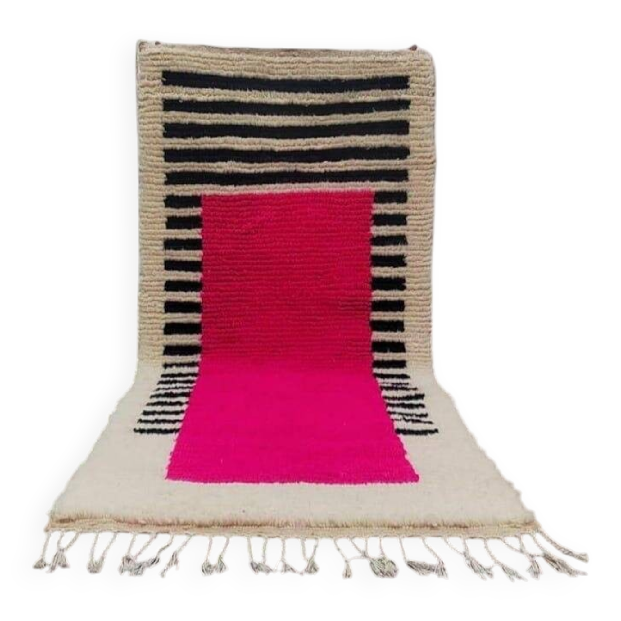 Handmade wool rug from Oued Zem