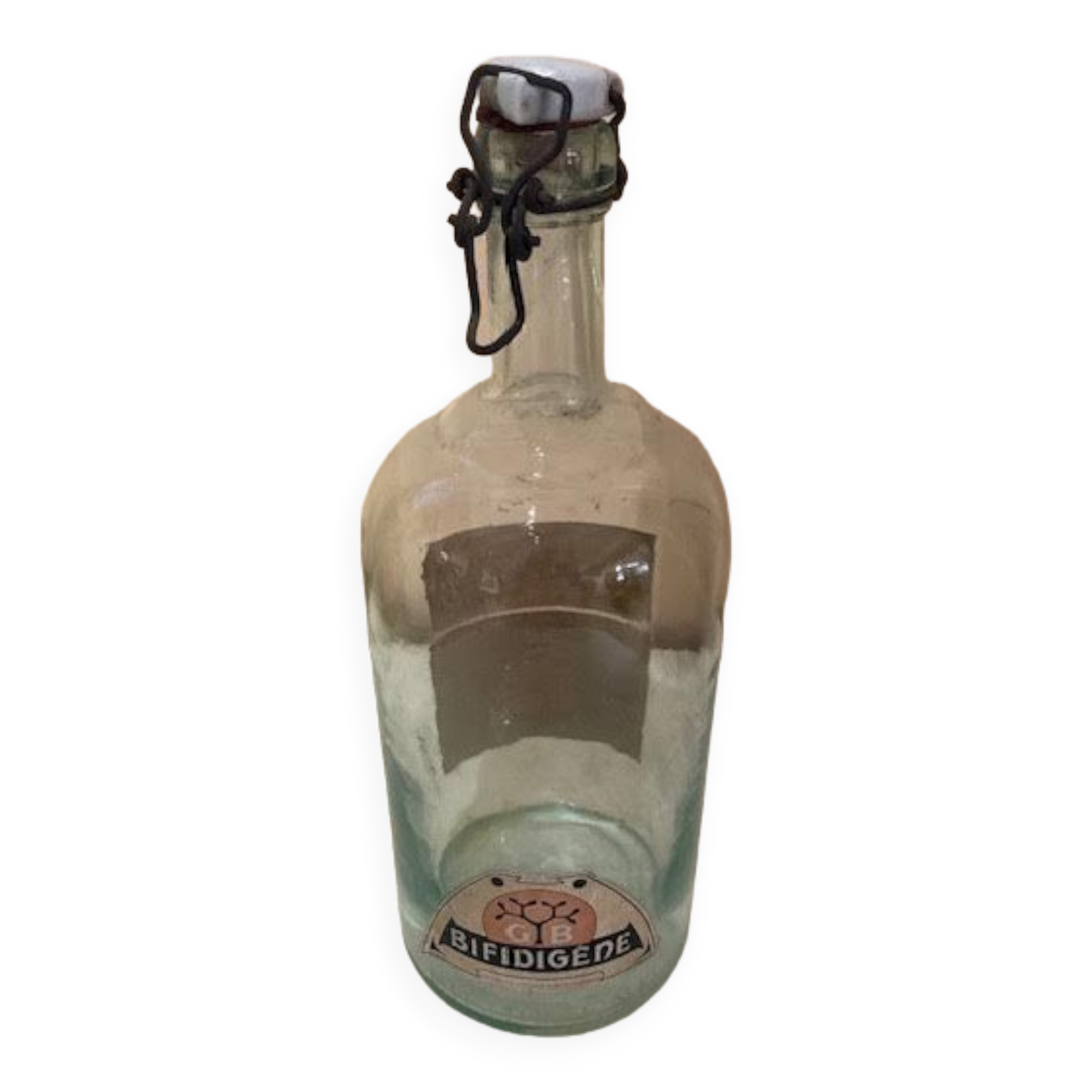 Pharmacy bottle with porcelain stopper