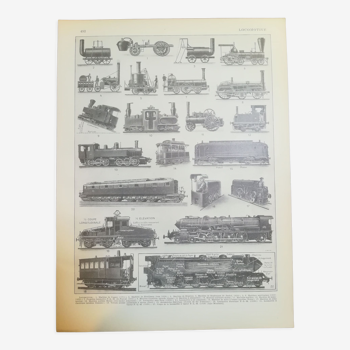 Lithograph on 1928 locomotives