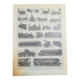 Lithographie sur les locomotives de 1928