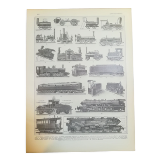 Lithograph on 1928 locomotives