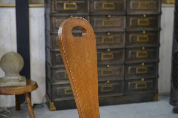 Brutalist chair in solid oak, 1950s