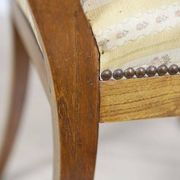 Set of 2 Ash Chairs in White Upholstery, 1950s