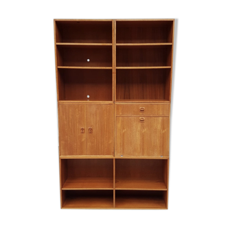 Mid century 5 piece modular wall unit PS shelving system