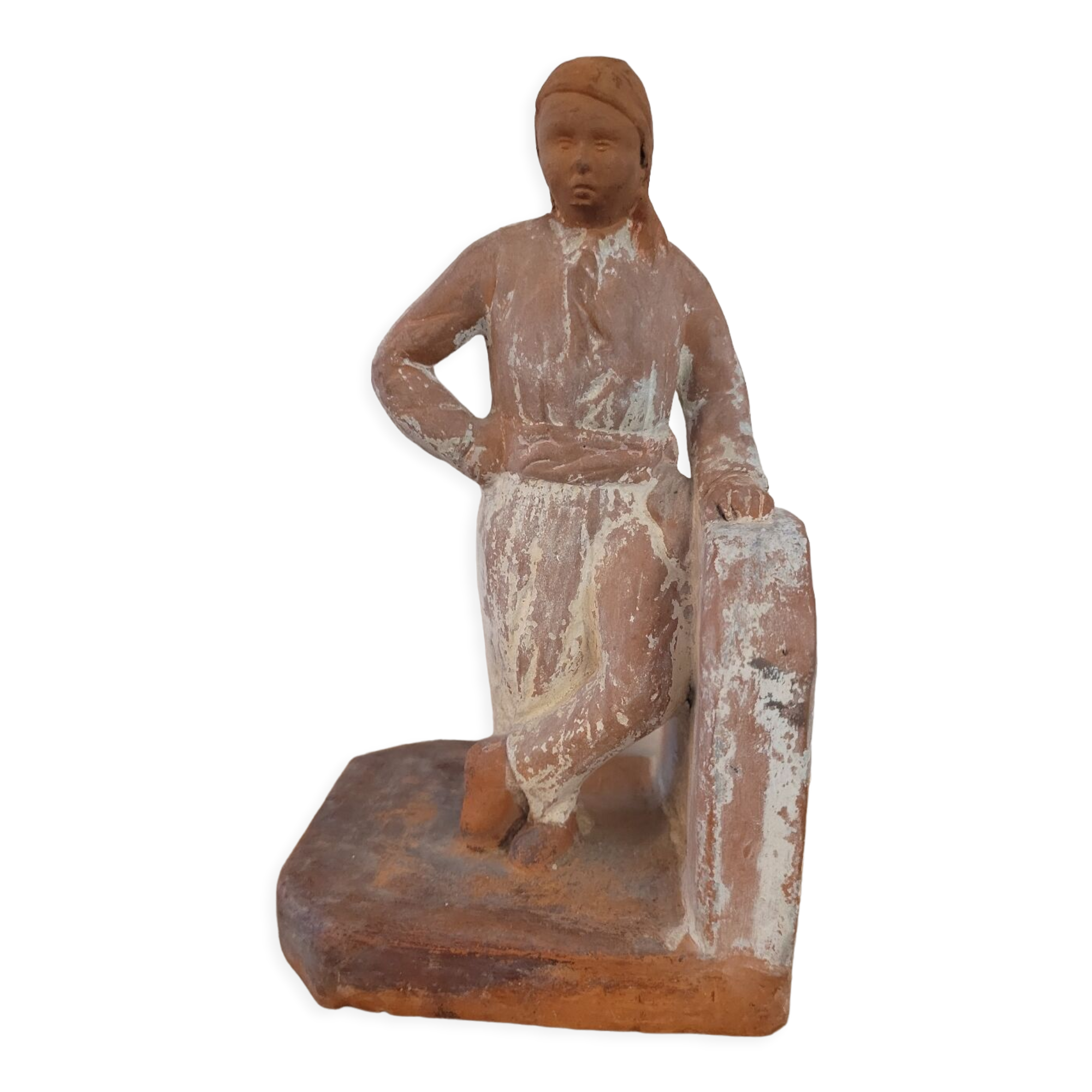 Bookend in terracotta